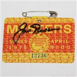 Jack Nicklaus Signed 1975 Masters Series Badge #12736 JSA ALOA