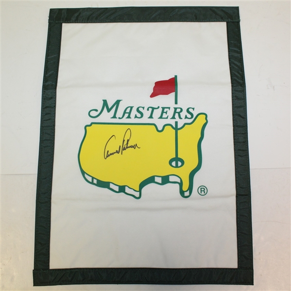 Arnold Palmer Signed Undated Masters Garden Flag JSA ALOA