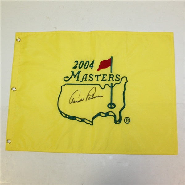 Arnold Palmer Signed 2004 Masters Embroidered Flag - Final Masters JSA ALOA
