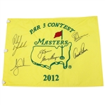 2012 Masters Par 3 Contest Flag Signed by Big Three Plus Woods & Mickelson JSA ALOA