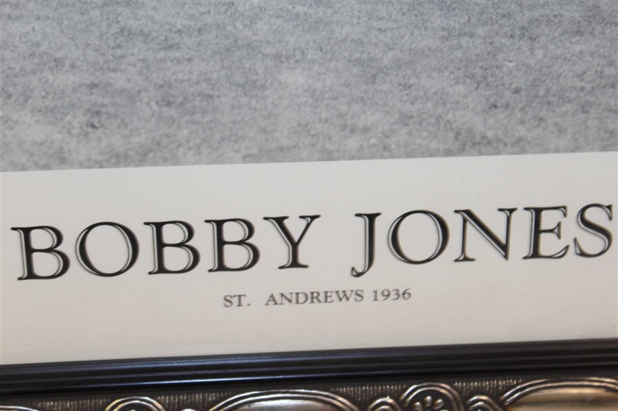 Bobby Jones 1936 St. Andrews Tee-Off Print - Framed