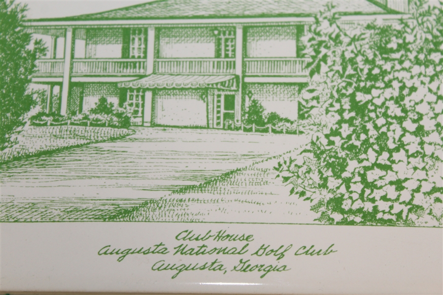 Augusta National Golf Club Clubhouse Green & White Hot Plate