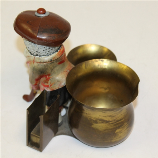 Vintage Dunlop Man Standing with Cigarette & Matchbook Holder with Ash Tray - One Piece