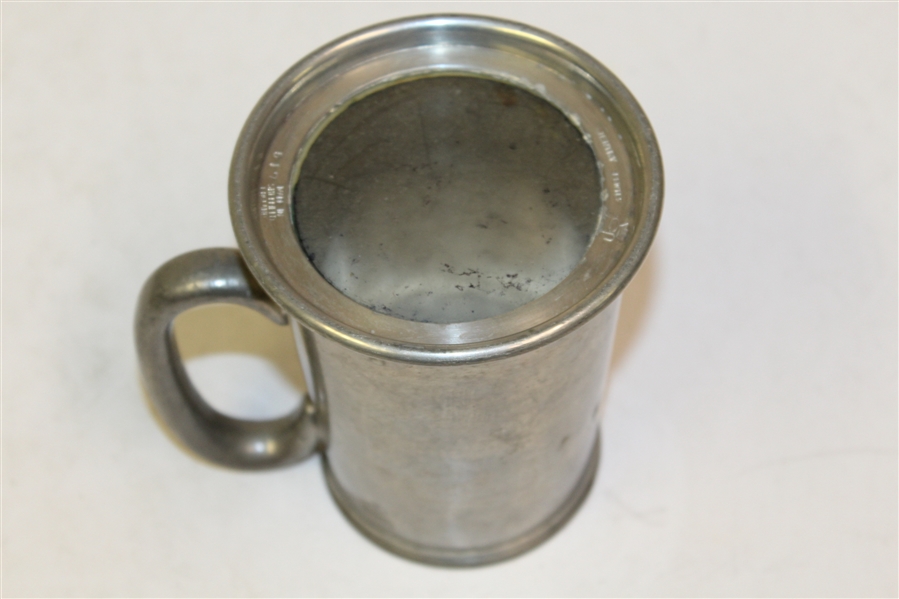 Undated Gentry Pewter Crossed Club with Golf Ball Marked Tankard - Roth Collection