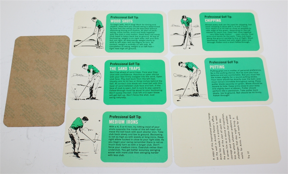 'Arnold Palmer's Secrets for Success in Golf and Selling!' 3 x 5 Cards - Roth Collection