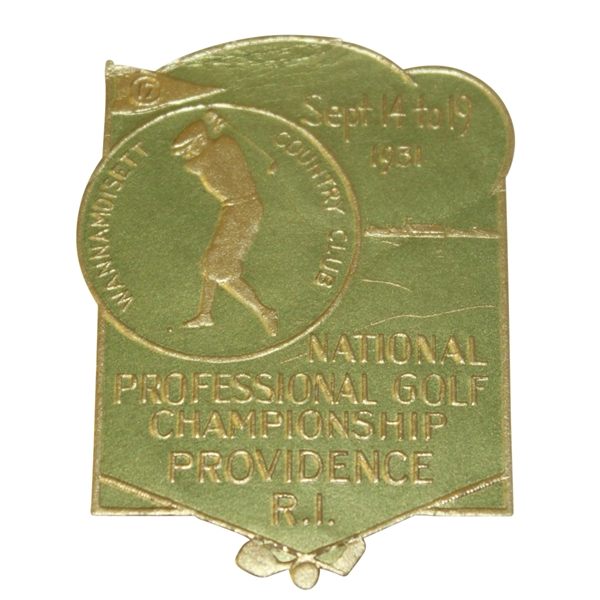 1931 PGA Championship Decal - Wannamoisett Country Club - Roth Collection