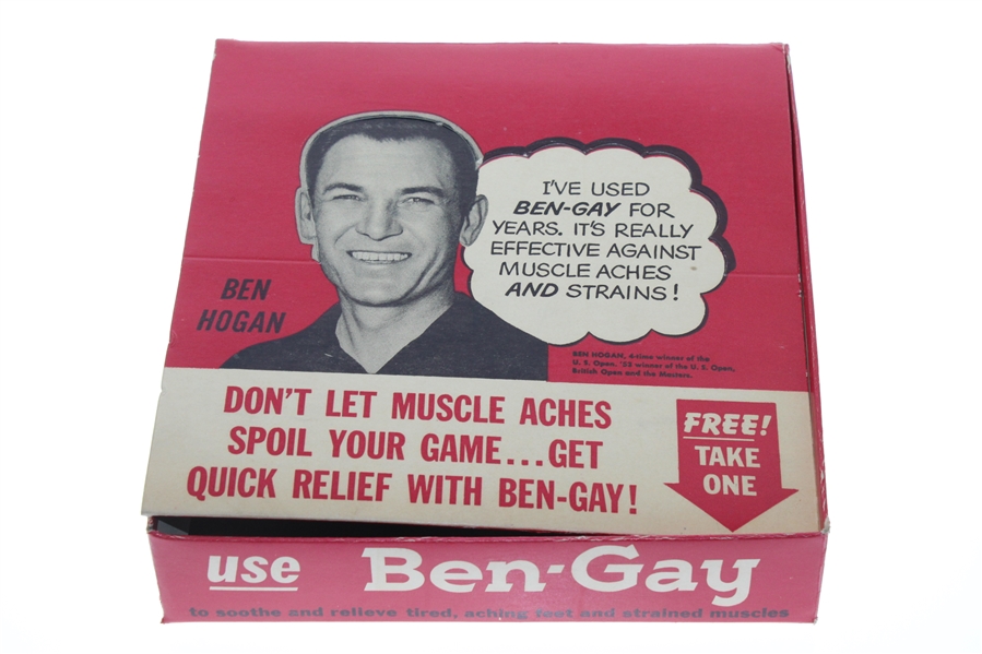 Ben Hogan Personal Original 1950's 'Ben-Gay' Point of Sale Advertising Display Box