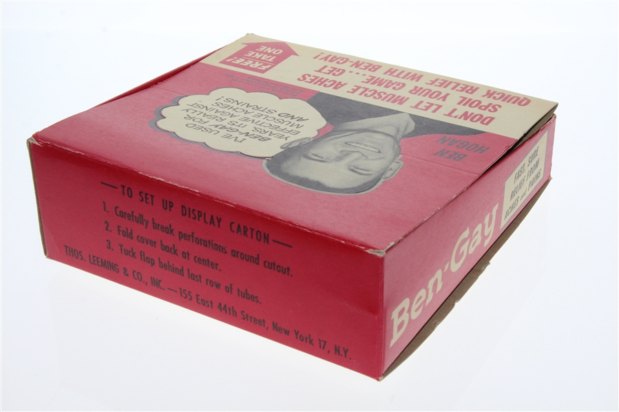 Ben Hogan Personal Original 1950's 'Ben-Gay' Point of Sale Advertising Display Box