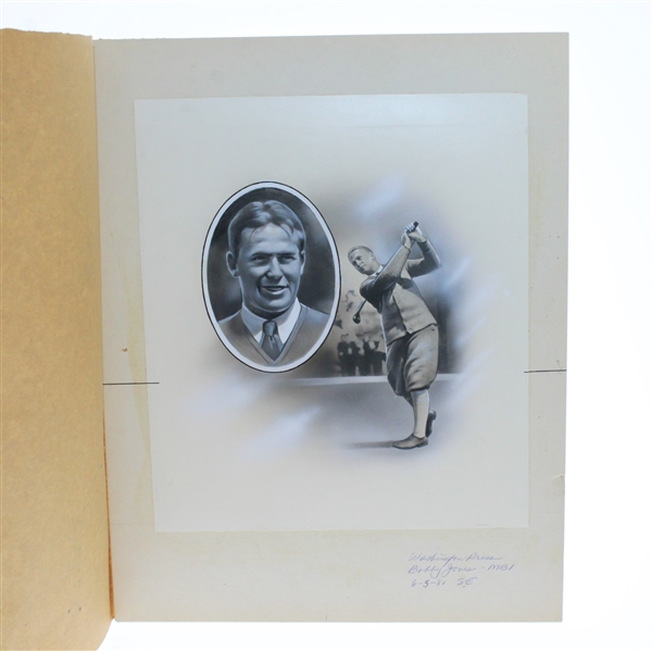 Bobby Jones Production Art & Engraving Plate - Golfing Legend Seldom Seen