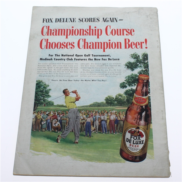 1949 US Open Championship at Medinah CC Program - Cary Middlecoff Winner
