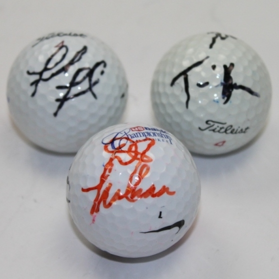 Miscellaneous Lot of Multi-Signed and Single Signed Golf Balls JSA ALOA