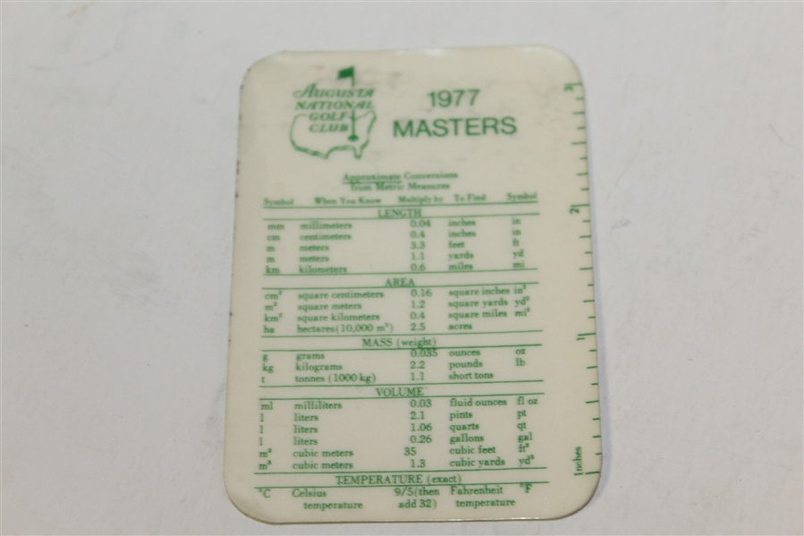 1977 Masters Tournament Member Gift - Wallet