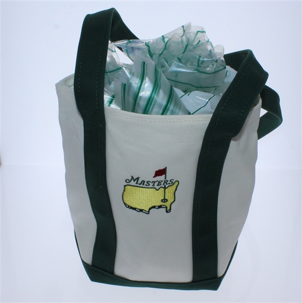 Masters Tote Bag, Tees, Balls, and Assorted Plastic Bags