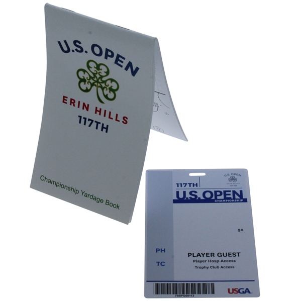 2017 US Open at Erin Hills Official Yardage Guide & Player Guest Badge