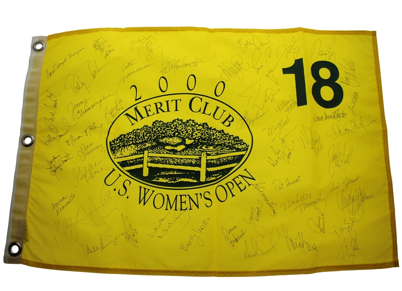 2000 Women's US Open at Merrit Club Multi-Signed Flag - 40+ Signatures JSA ALOA