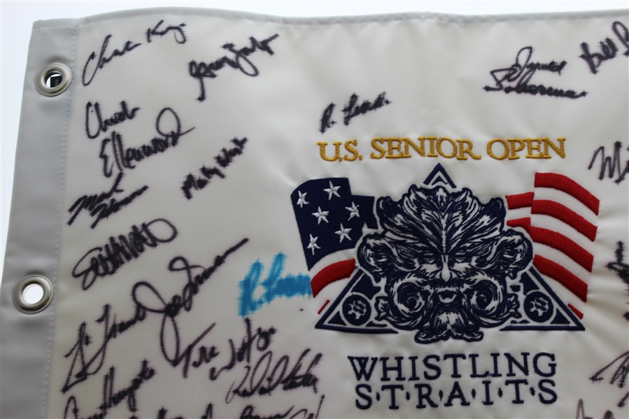 2007 Senior Open at Whistling Straits Multi-Signed Embroidered Flag JSA ALOA