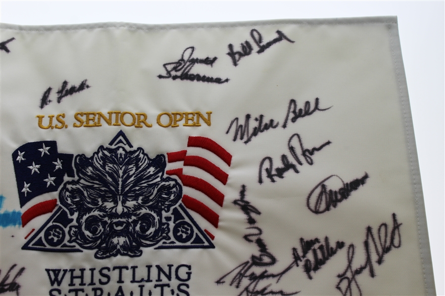 2007 Senior Open at Whistling Straits Multi-Signed Embroidered Flag JSA ALOA