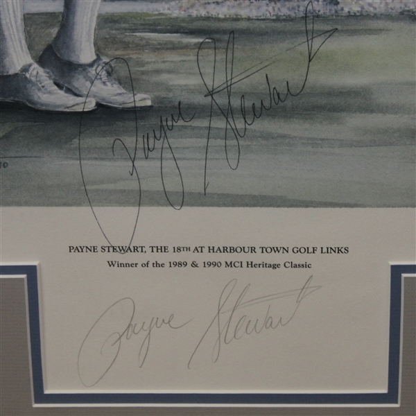 Payne Stewart Signed Ltd Ed '18th at Harbour Town Golf Links' Lithograph #433 - Framed JSA ALOA