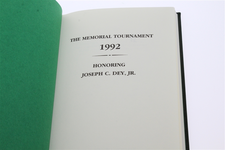 1992 Memorial Tournament Ltd Ed Book Honoring Joseph C. Dey, Jr. #25/220