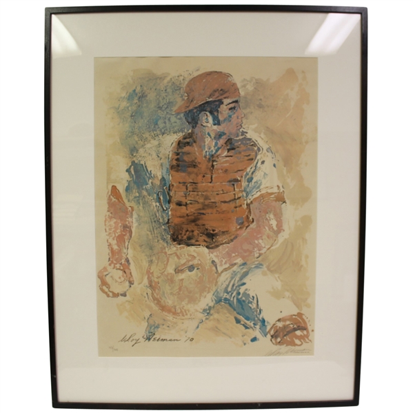 LeRoy Neiman Signed 1970 Johnny Bench Ltd Ed #147/200 - Framed JSA ALOA
