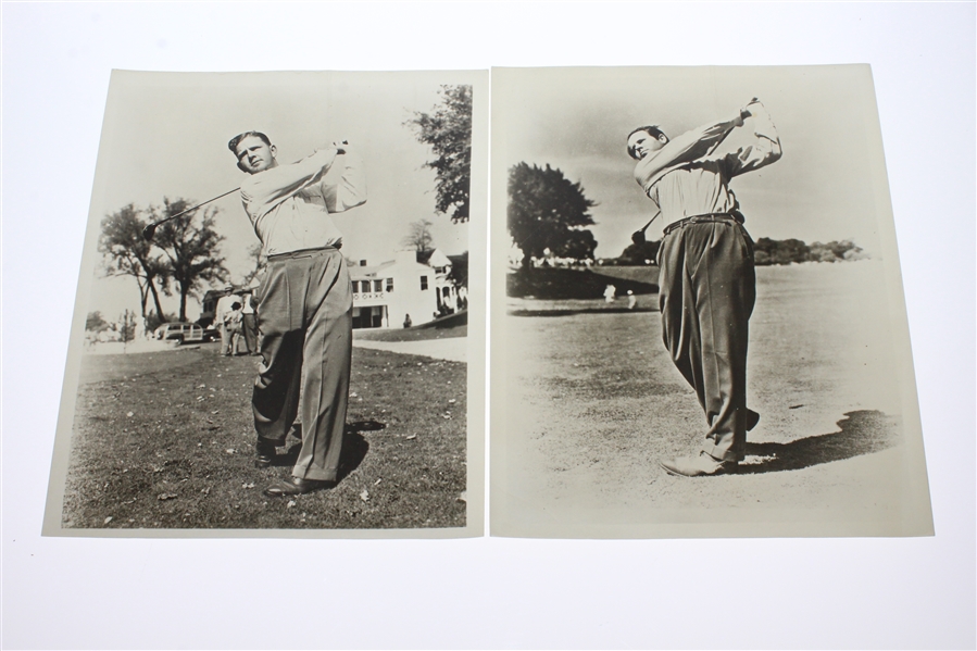 Seventeen Black & White 8x10 Photos - Male & Female Golfers - Hogan, Nelson, others