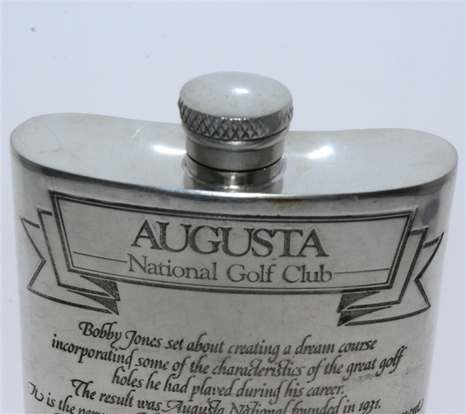 Augusta National Golf Club English Pewter Golf Flask - Good Condition