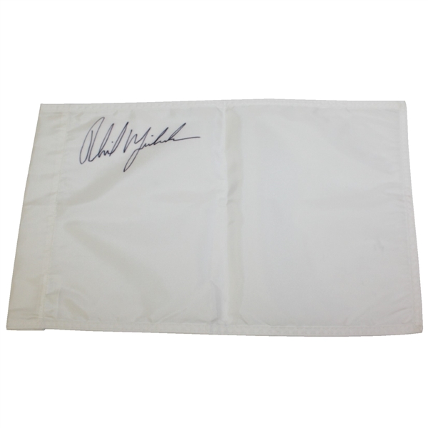 Phil Mickelson Signed Unmarked White Prestige Golf Flag JSA ALOA