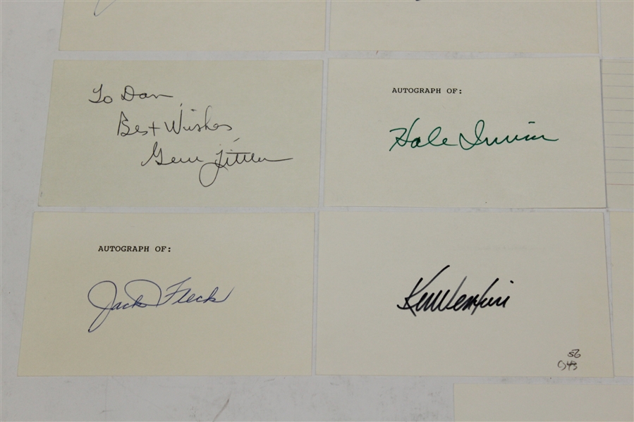 Twenty US Open Champions Signed Index Cards - Great Condition - JSA ALOA