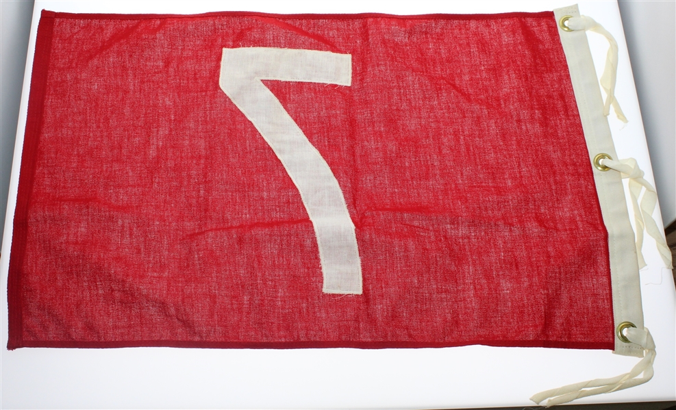 Vintage Red 7th Hole Flag