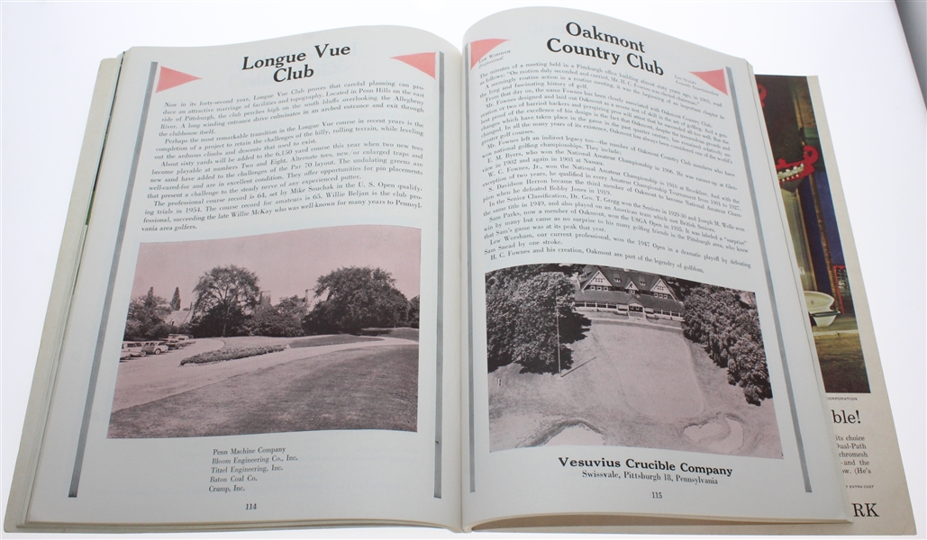 1962 US Open at Oakmont Country Club Program - Nicklaus Win