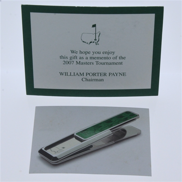 2007 Masters Tournament Gift - Money Clip with Presentation Card and Box