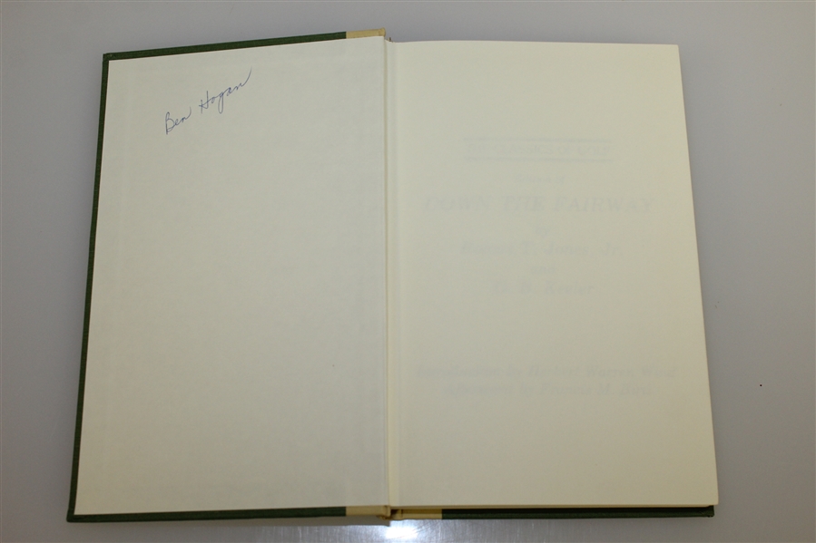 Ben Hogan's Personal Copy of 1927 'Down the Fairway' by Jones and Keeler