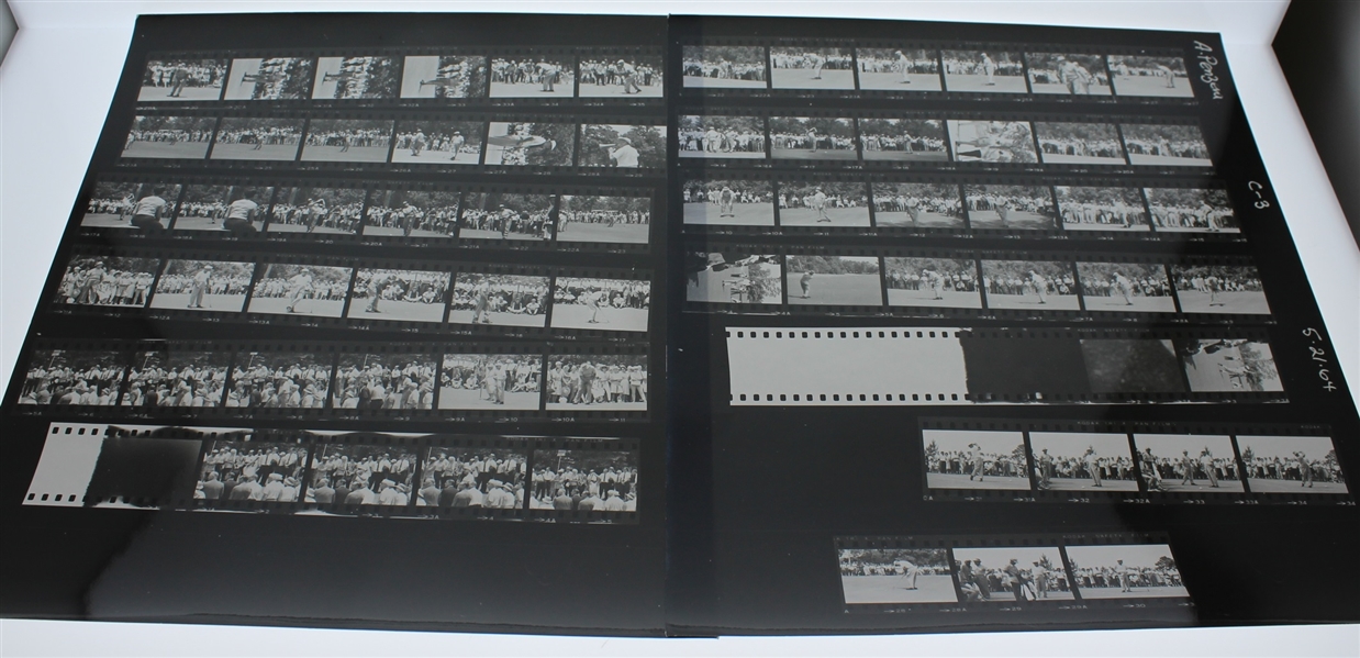 1964 Exhibition Match Hogan vs. Snead Black and White Proof Sheets - 21 Sheets