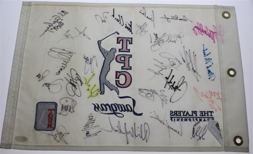 Undated TPC Sawgrass CHAMPS Embroidered Flag - Mickelson, Garcia, Fowler & More JSA #Z09266