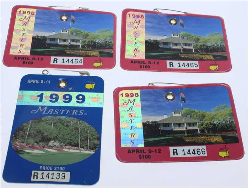 Thirteen Masters Series Badges - 1992-1996, 1998, & 1999