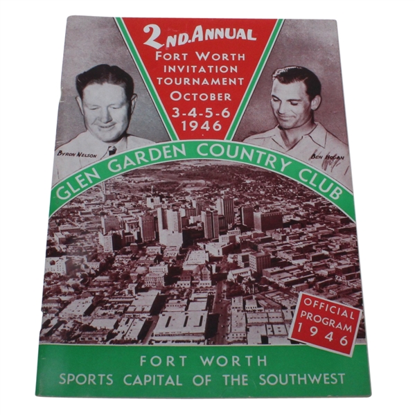 1946 Fort Worth Invitational 2nd Tournament Program-Hogan/Nelson Showdown Cover@Glen Garden