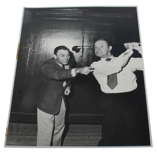 Personal Ben Hogan with Bob Hope Swinging Original Black and White Photo