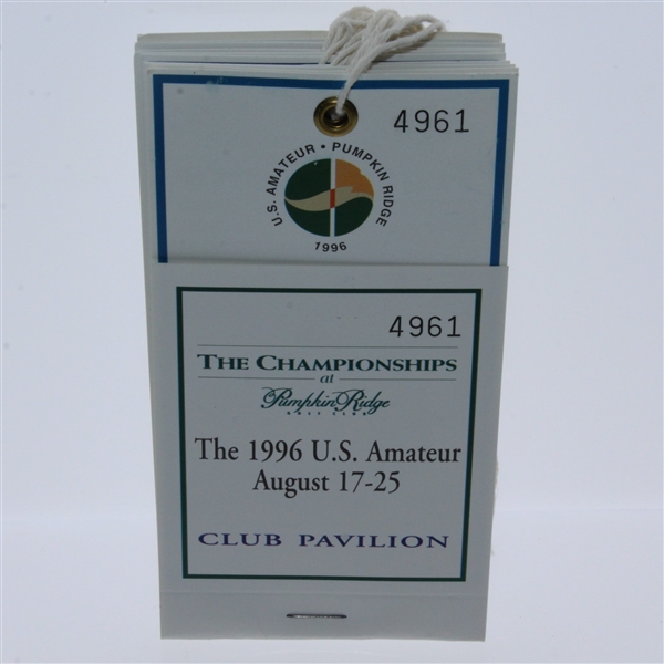 Full Set of Unused 1996 US Amateur at Pumpkin Ridge Tickets #4961 - Tiger Woods!