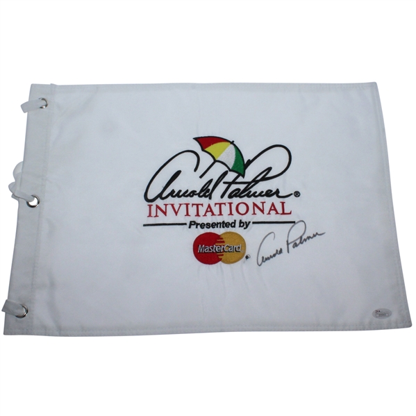 Arnold Palmer Signed Undated Arnold Palmer Invitational Embroidered Flag JSA #Z05403