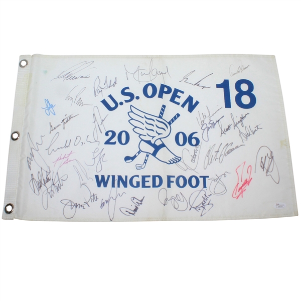 2006 US Open CHAMPS Flag - Palmer, Nicklaus, Player & More JSA #Z09259