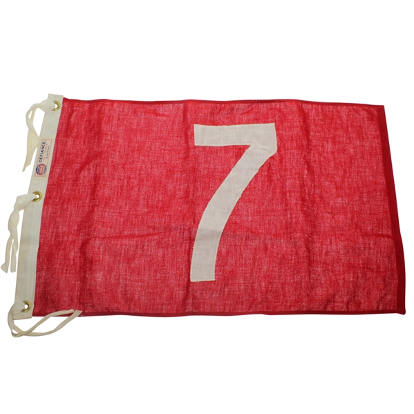 Vintage Red 7th Hole Flag