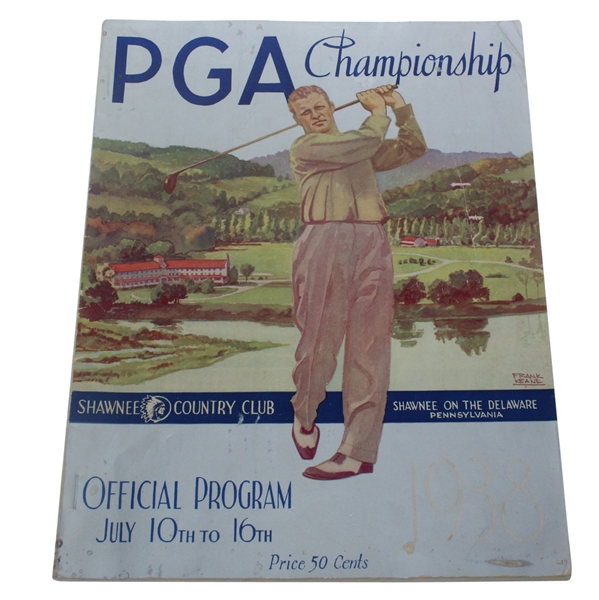 1938 PGA Championship at Shawnee Country Club Program - Paul Runyan Winner