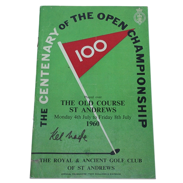 Kel Nagle Signed 1960 Open Championship at St. Andrews Program JSA ALOA