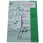 Jack Nicklaus Signed 1963 Masters Spectator Guide - Jacks First Masters Win JSA ALOA
