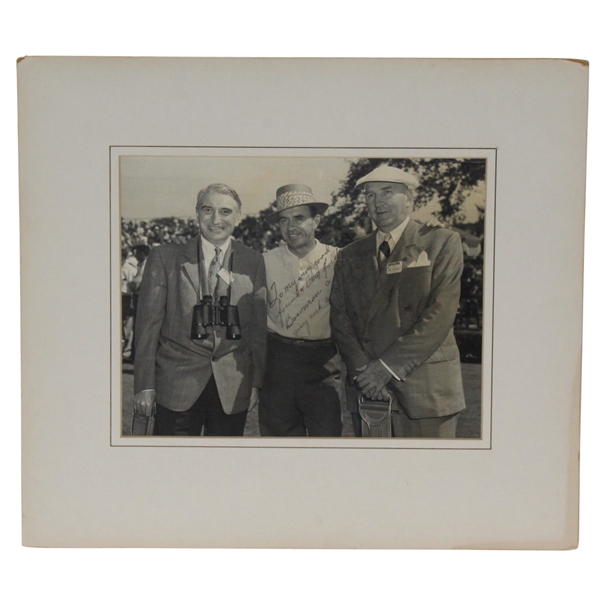 Sam Snead Vintage Signed Matted Photo to Wilson Golf President Fred Bowman JSA ALOA