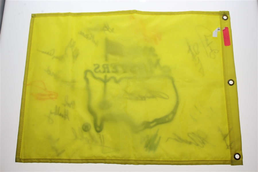 2000 Masters Champ Flag Signed by 17 Champs - Snead Center JSA ALOA