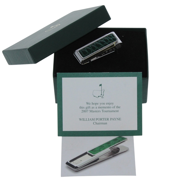 2007 Masters Tournament Gift - Money Clip with Presentation Card and Box