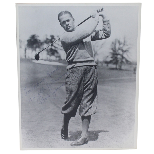 Bobby Jones Signed 8x10 B & W Photo - His favorite Golfing Picture - JSA ALOA