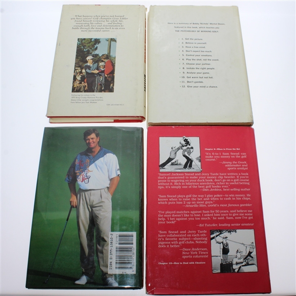 Four Signed Golf Books - Snead, Nichols, Jacobsen, & Littler JSA ALOA