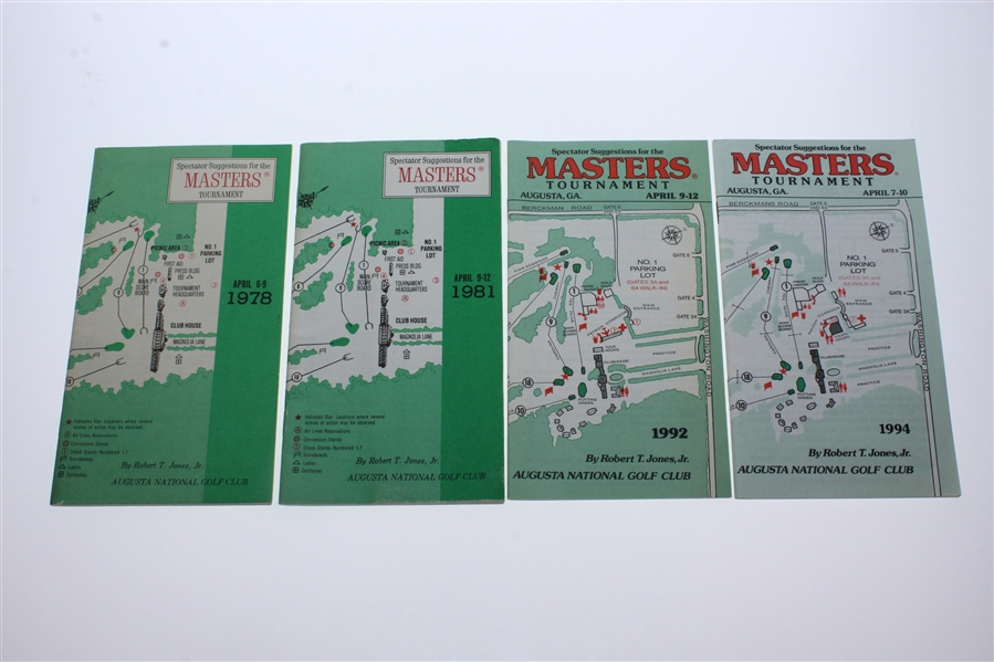 Misc. Masters Items - Journals, Spec Guides, Yardage Guides, & Pairing Sheets